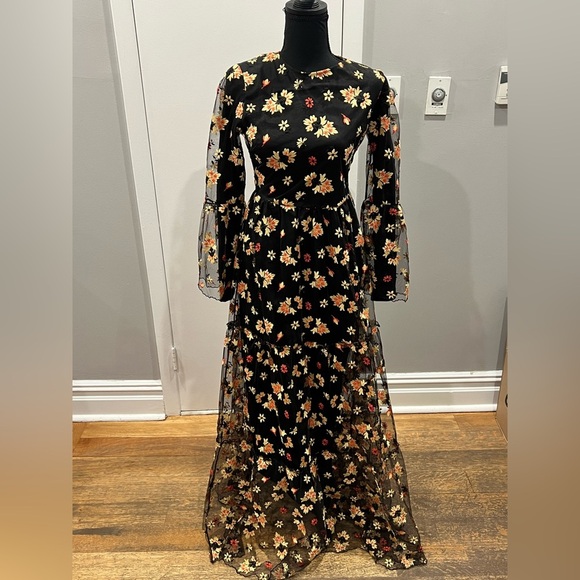 Floral Maxi Dress with Bell Sleeves - Picture 4 of 10